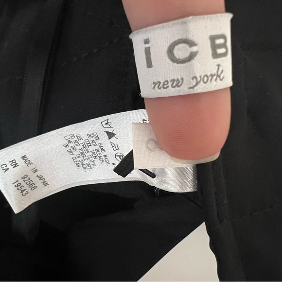 ICB New York Black Pants Moto Women’s Sz 8 Made In Japan Punk Whimsigoth Modern - Picture 7 of 11